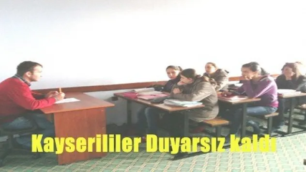 Kayserililer duyarsız kaldı