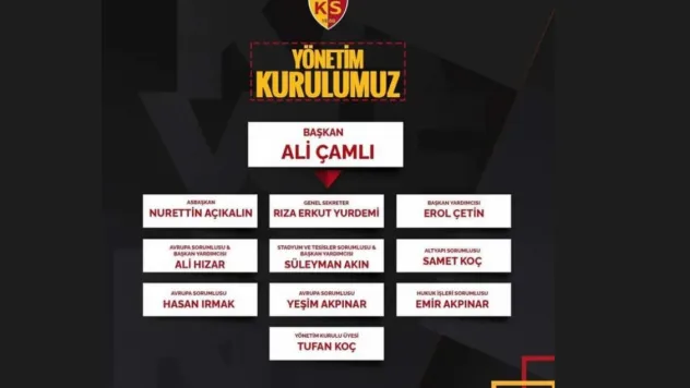 Kayserispor'da yeni  görev dağılımı