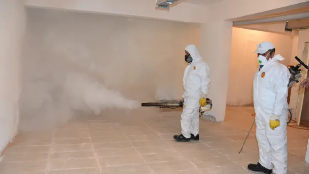 Kocasinan'da 4 bin 800'den fazla binanın bodrum katı ilaçlandı