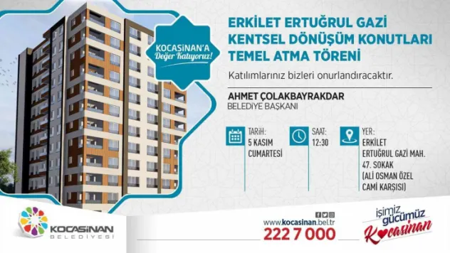Kocasinan, Ertuğrulgazi Mahallesi'nde dönüşümle örnek olacak