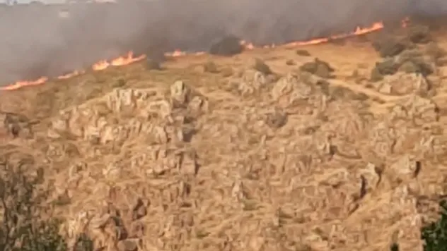 Kükürt dağında yangın