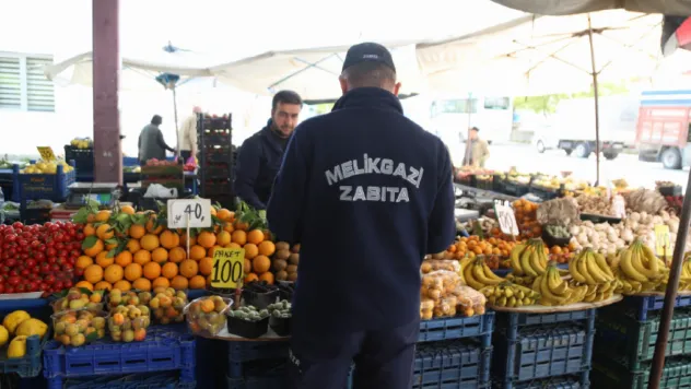 Melikgazi Zabıtası, Pazar Yerlerinde Genel Denetim Yaptı