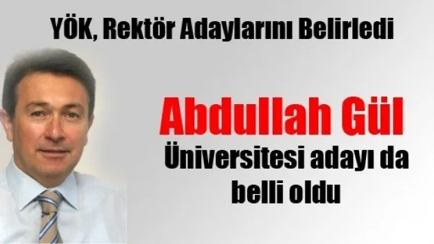 Rektör Adayları Belirlendi