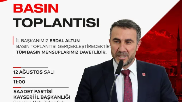 Saadet Partisi İl Başkanı Altun, vergi denetimleri ve OSB Yangın Yönetmeliğini gündeme taşıdı