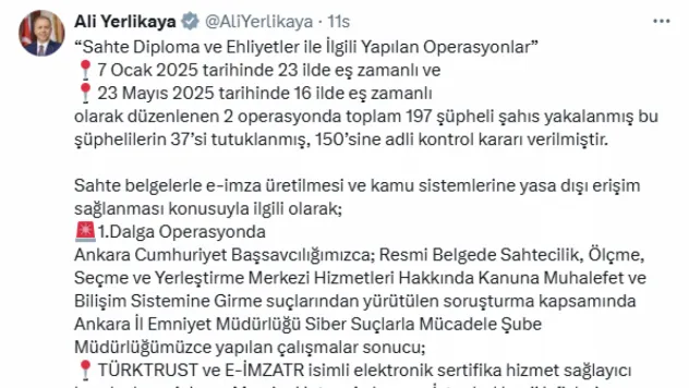 Sahte Diploma Operasyonu Derinleşiyor