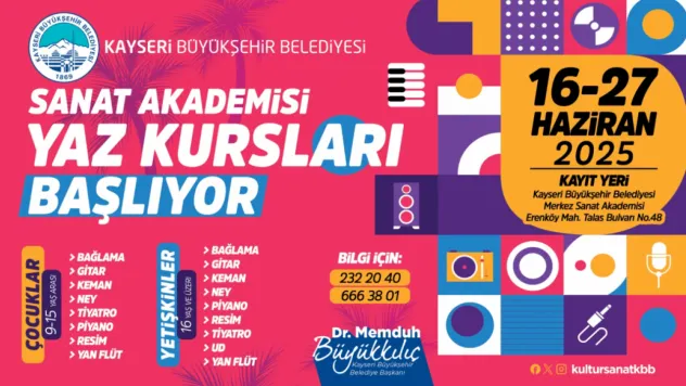 Sanat Akademisi Kurs Kayıtları Başlıyor