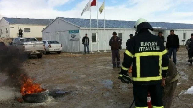Şantiyede Yangın Tatbikatı 