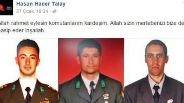 Şehidin paylaşımı duygulandırdı