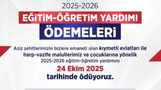 Şehit ve gazi çocuklarının eğitim yardımları cuma günü ödeniyor