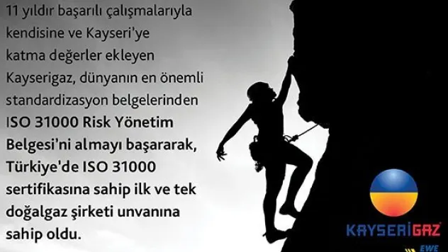 SEKTÖRÜN İLK VE TEK BELGESİ KAYSERİGAZ'DA