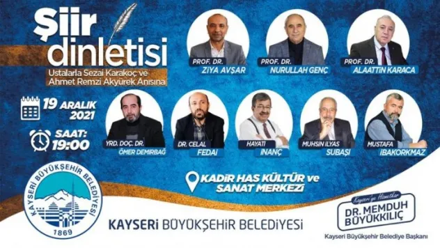 Sezai KArakoç ve Ahmet Remzi Akyürek Anısına Şiir Dinletisi