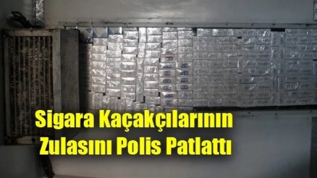 Sigara Kaçakçılarının Zulasını Polis Patlattı