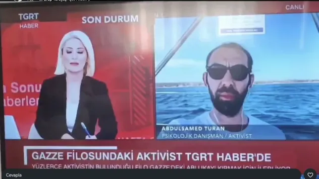 Sumud Yolcusu Kayserili Aktivist Turan, TGRT Haber'e konuk oldu