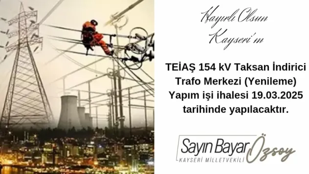 Taksan trafo merkezi yenileniyor