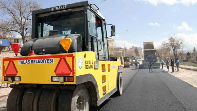 Talas'ta asfalt sezonu hızlı başladı