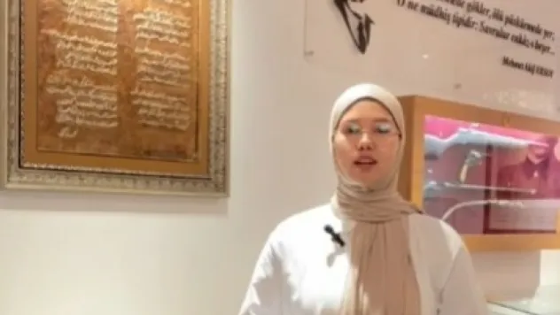 Türk dünyası coğrafyasından öğrenciler İstiklal Marşını okudu