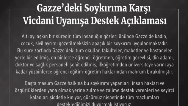 Türkiye Hadisçiler Platformu'nda Gazze eylemlerine destek