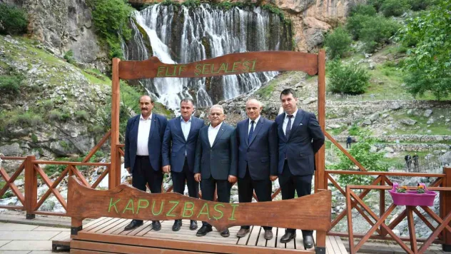 Vali Çiçek ve Başkan Büyükkılıç'yan Kapuzbaşı Şelaleleri'ne turistik hamleler