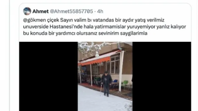 Vatandaş sosyal medya mecrasından seslendi, Vali Çiçek anında karşılık verdi