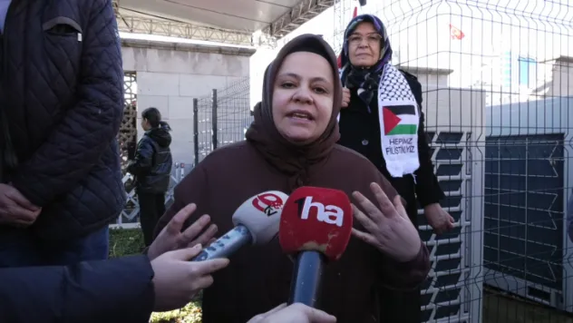 Vatandaştan Filistin Mitingi'nde yöneticilere tepki