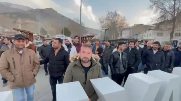 Yahyalı'daki Maden işçileri eylem yaptı: Beş aydır maaşlarını alamıyorlar