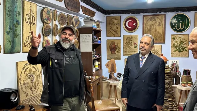 Yalçın Başkan'dan Develili Ressam Murat Aytaş'ın Atölyesine Ziyaret