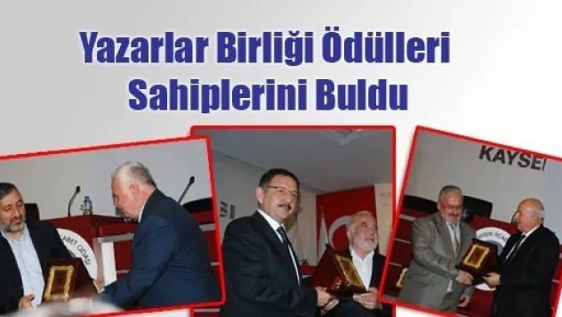 Yazarlar Birliği Ödülleri Sahiplerini Buldu