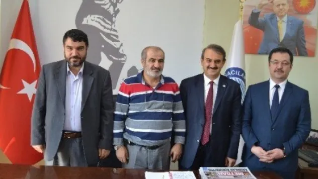 Yeşilay Cemiyeti Kayseri Şubesi Başkanı Adıgüzel'den Hacılar Belediye Başkanı Ekici'ye Ziyaret