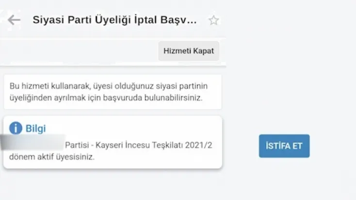 Haberiniz olmadan siyasi parti üyeliğiniz olabilir