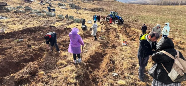 Tomarza Böke'de 500 fidan toprakla buluştu