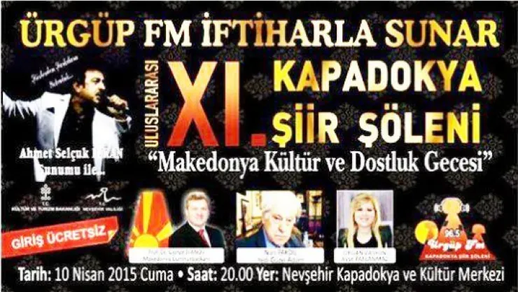 11. KAPADOKYA ŞİİR ŞÖLENİ   &quotMAKEDONYA KÜLTÜR VE DOSTLUK GECESİ&quot
