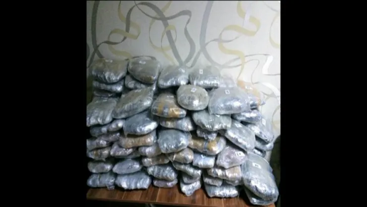 Minibüsün tavan döşemelerinden 93 kilo esrar çıktı