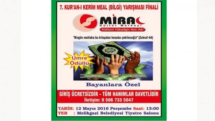Miraç'tan 7. Kur'an-ı Kerim meal yarışması finali