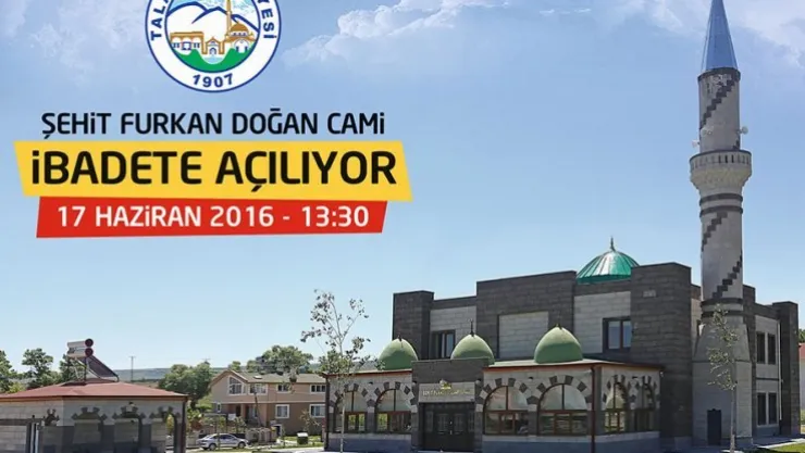 Şehit Furkan Doğan camii ibadete açılacak