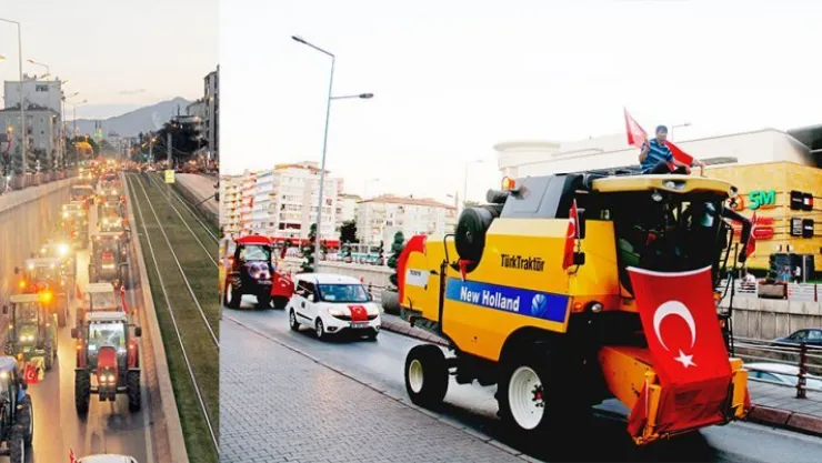 Kayseri'deki çiftçilerden FETÖ'nün darbe girişimine tepki