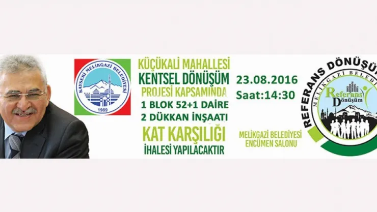Melikgazi'de Kentsel Dönüşüm Projesi ihalesi