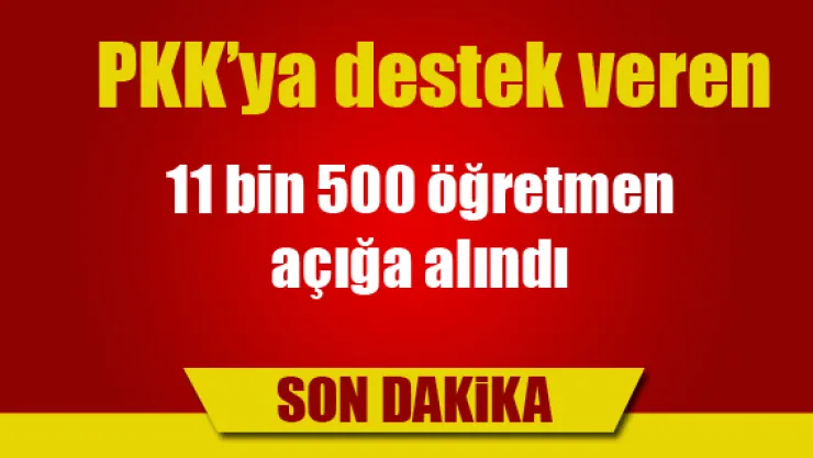 MEB'de PKK İhracı! 11 Bin 500 Öğretmen Açığa Alındı