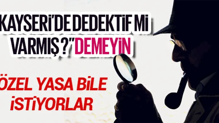 Dedektifler özel yasa istiyor