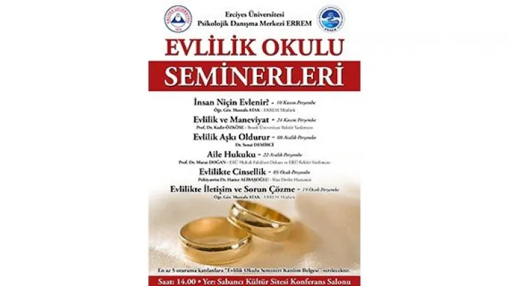 Evlilik okulu seminerleri başlıyor