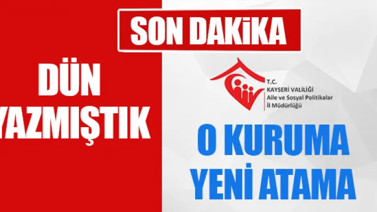 Sosyal Politikalara yeni müdür