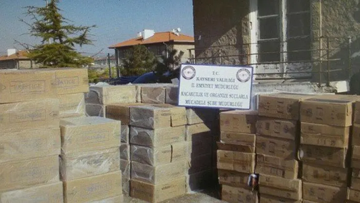 90 bin paket kaçak sigara ele geçirildi
