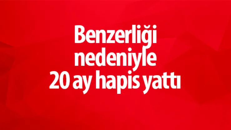 Benzerliği nedeniyle 20 ay hapis yattı