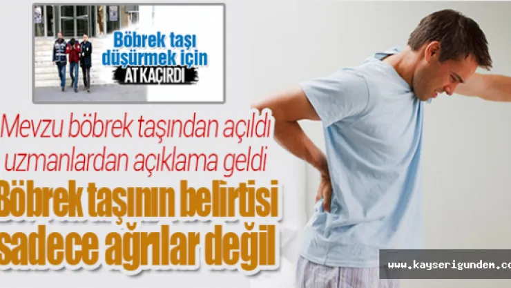 Böbrek taşının belirtisi sadece ağrılar değil