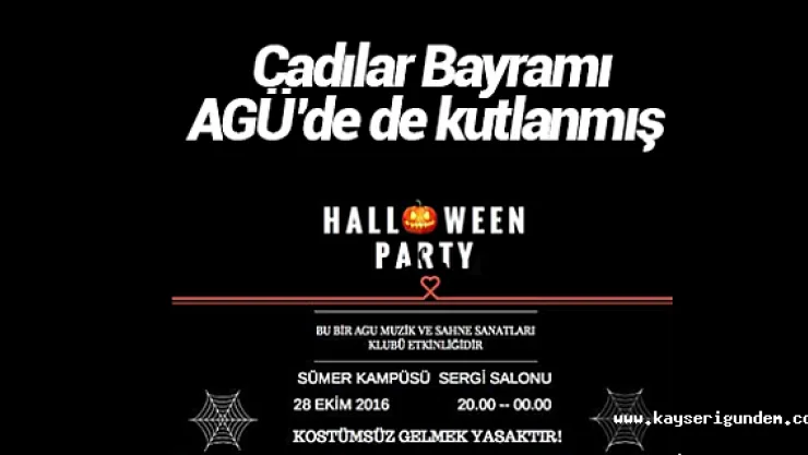 Cadılar Bayramı AGÜ'de de kutlanmış