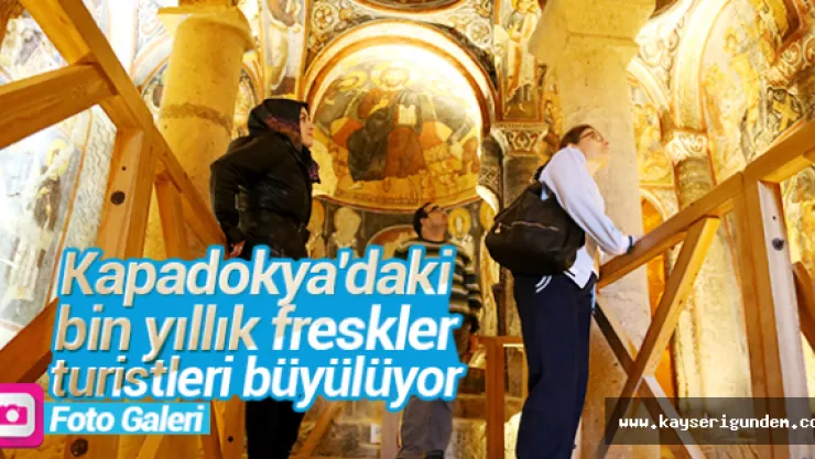 Kapadokya'daki bin yıllık freskler turistleri büyülüyor