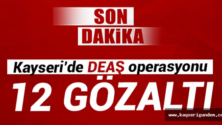 Kayseri'de DEAŞ operasyonu: 12 gözaltı