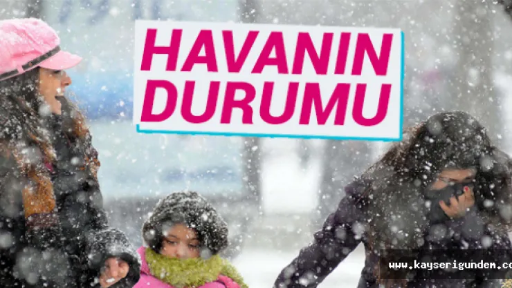 Kayseri'de kar var