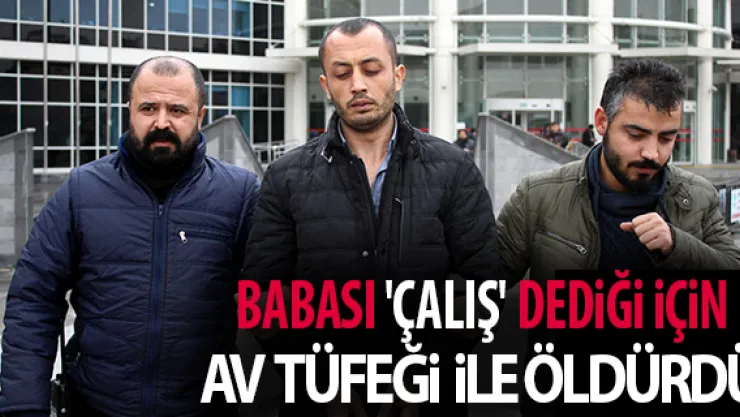 'Çalış' diyen babasını av tüfeği ile öldürdü