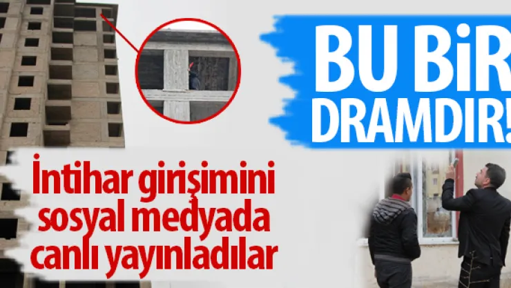 İntihar girişimini sosyal medyada canlı yayınladılar