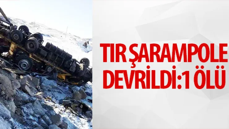 TIR şarampole devrildi: 1 ölü